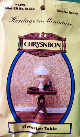 Chrysnbon Victorian Table Kit #M-560 Heritage in Miniatures 1/12th Styrene Model