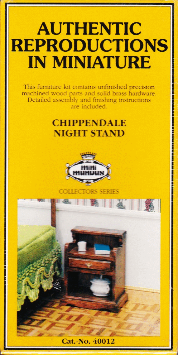 Mini Mundus #40012 Chippendale Night Stand 1/12th scale Miniature Furniture Kit