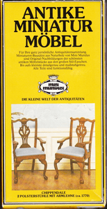 Mini Mundus #40027 Chippendale Cabriole-Leg Arm Chair 1/12th scale Miniature Furniture Kit