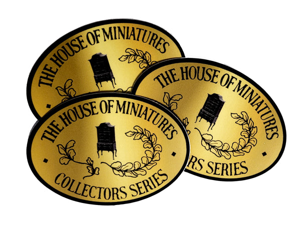 The House of Miniatures Brand Seal 2x3 Oval Die Cut Sticker