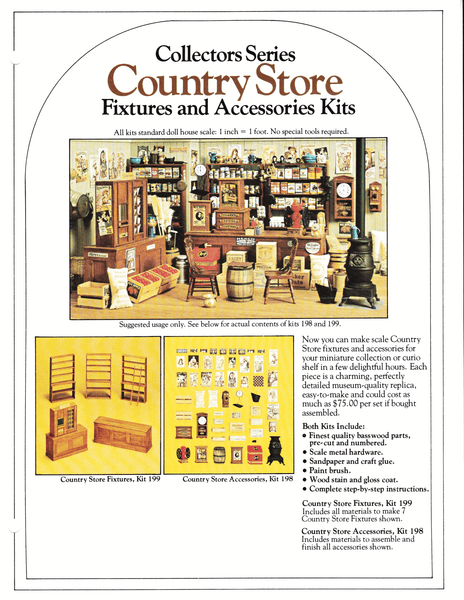 Realife Miniature Furniture Kit # 199 Collector Series Country Store Fixtures DIY Dollhouse by Scientific Models Miniatures