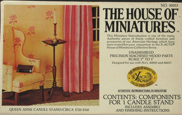 House of Miniatures Furniture Kit #40013 X-Acto Queen Anne Candle Stand XActo Dollhouse Mini Miniature Miniture 40013