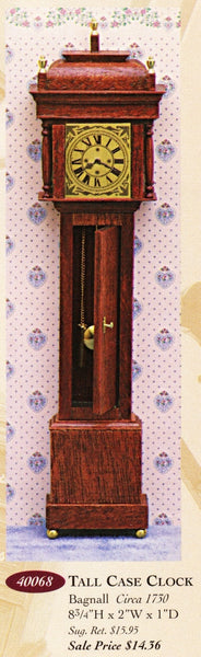 House of Miniatures Furniture Kit #40068 X-Acto Bagnall Tall Case Clock XActo Dollhouse Mini Miniature Miniture 40068