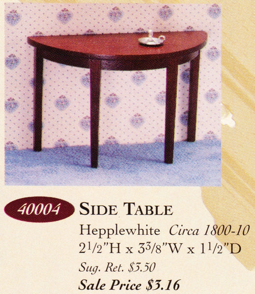 House of Miniatures Furniture Kit #40004 X-Acto Hepplewhite Side Table XActo Dollhouse Mini Miniature Miniture 40004