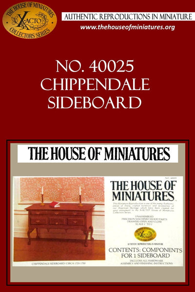 House of Miniatures Furniture Kit #40025 X-Acto Chippendale Sideboard XActo Dollhouse Mini Miniature Miniture 40025