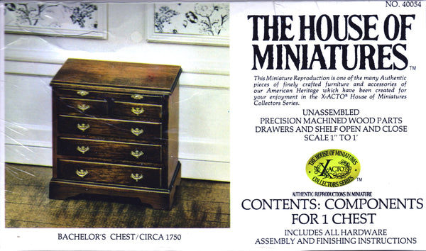 House of Miniatures Furniture Kit #40054 X-Acto Bachelor's Chest XActo Dollhouse Mini Miniature Miniture 40054