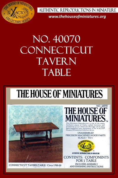 House of Miniatures Furniture Kit #40070 X-Acto Connecticut Tavern Table XActo Dollhouse Mini Miniature Miniture 40070