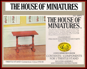 House of Miniatures Furniture Kit #40072 X-Acto Connecticut Trestle Stand XActo Dollhouse Mini Miniature Miniture 40072