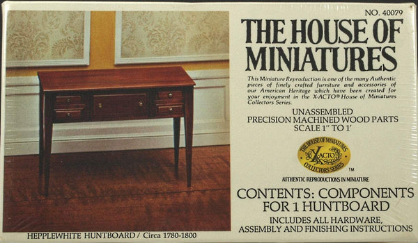 House of Miniatures Furniture Kit #40079 X-Acto Hepplewhite Huntboard XActo Dollhouse Mini Miniature Miniture 40079