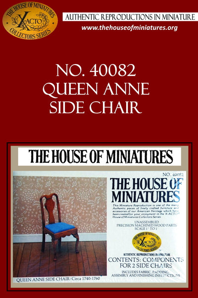 House of Miniatures Furniture Kit #40082 X-Acto Queen Anne Side Chair XActo Dollhouse Mini Miniature Miniture 40082