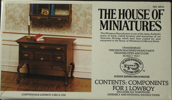 House of Miniatures Furniture Kit #40024 X-Acto Chippendale Lowboy XActo Dollhouse Mini Miniature Miniture 40024