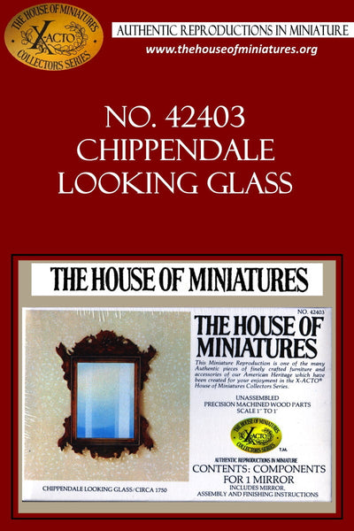 House of Miniatures Furniture Kit #42403 X-Acto Chippendale Looking Glass XActo Dollhouse Mini Miniature Miniture 42403