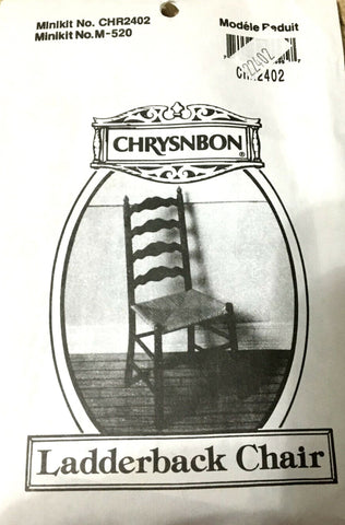 Chrysnbon Ladderback Chair Kit #M-520 Heritage in Miniatures 1/12th Styrene Model