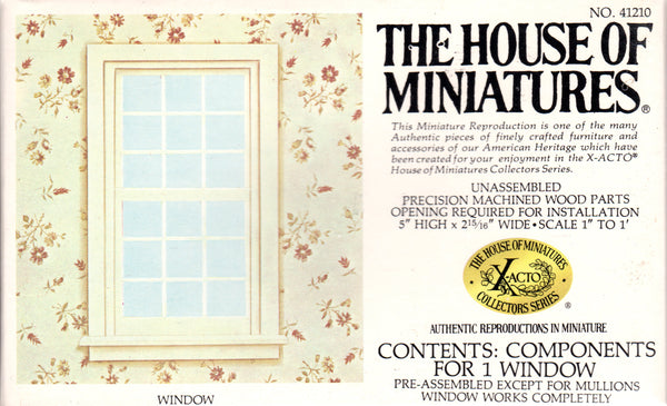 House of Miniatures Furniture Kit #41210 X-Acto Working Window XActo Dollhouse Mini Miniature Miniture 41210