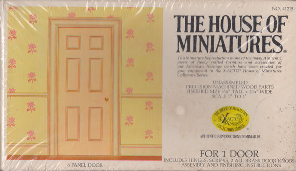 House of Miniatures Furniture Kit #41215 X-Acto Wood Door XActo Dollhouse Mini Miniature Miniture 41215