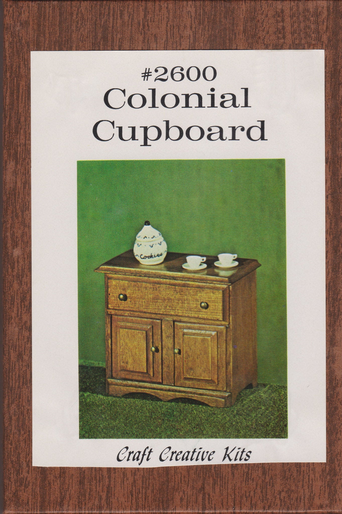 Craft Creative Kits #2600 Colonial Cupboard by Craft Products Company c.1974